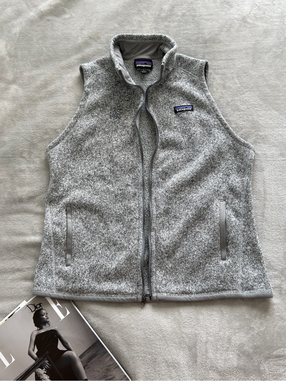 Patagonia Heather Gray Fleece Vest